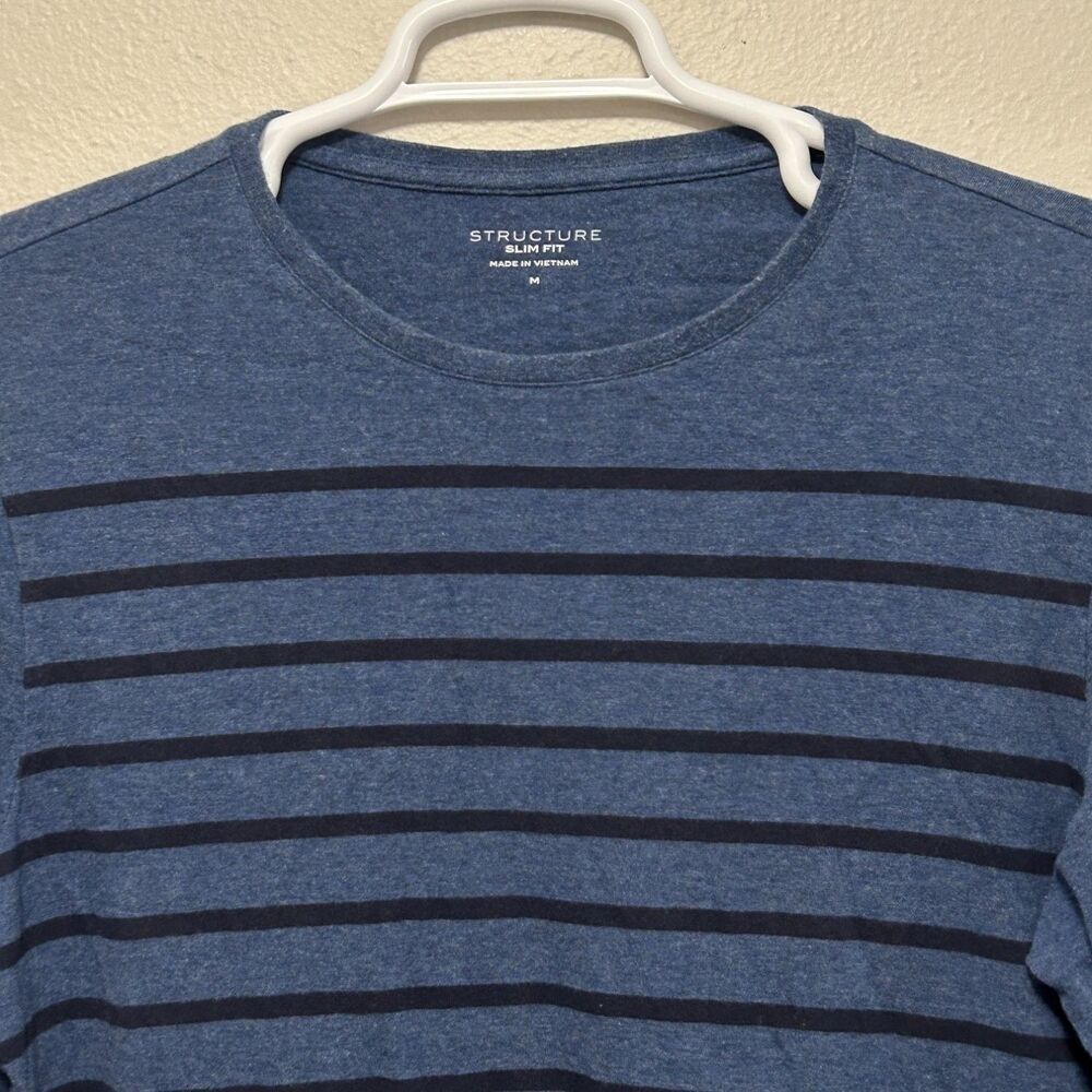 Structure Slim Fit Mens M Blue T-Shirt Stretch Fabric